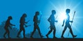 The evolution of man through the ages Royalty Free Stock Photo